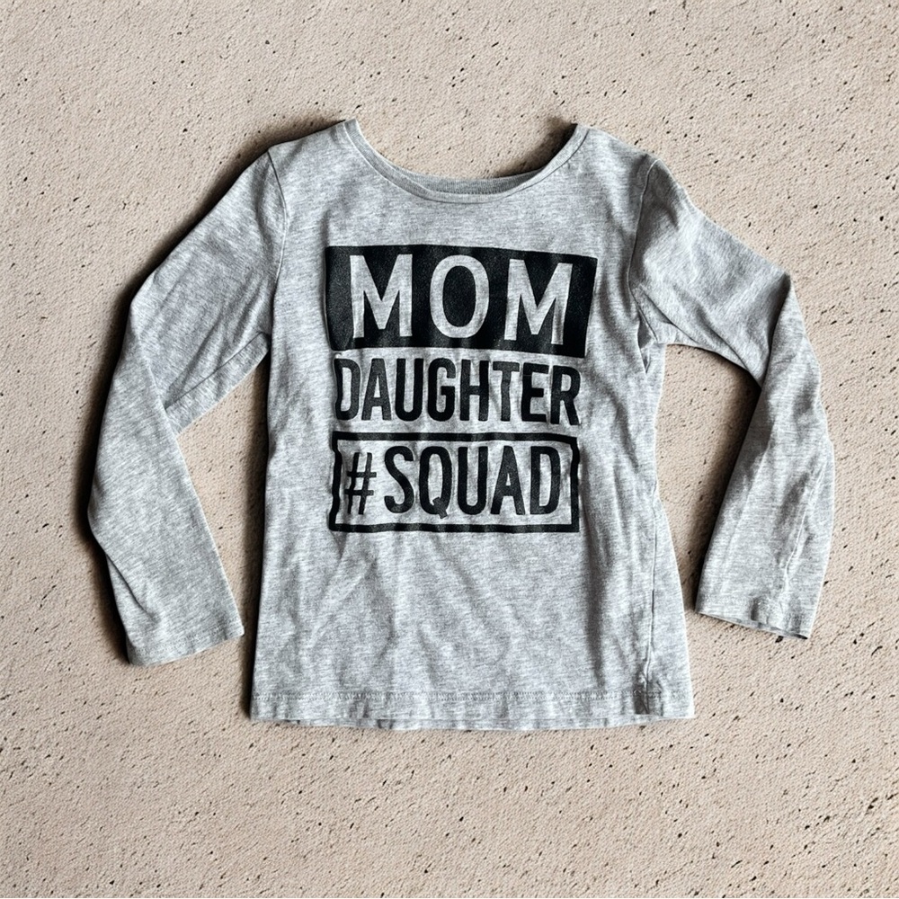 Carter's Gray Long Sleeve Tee with Bold Black Graphics